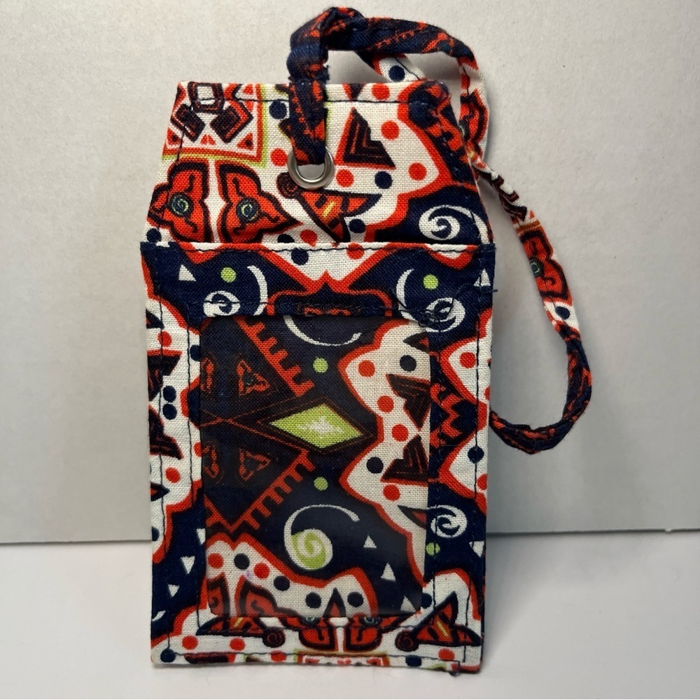 Colorful Orange Blue Green Laminated Luggage Tag Travel I D Badge Fun Pattern - Picture 5 of 9